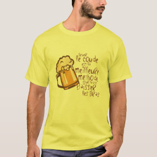 T-shirt citation_alcool_humour_lever_coude_baisser_bras_ma