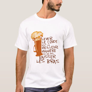 T-shirt citation_alcool_humour_lever_coude_baisser_bras_ma