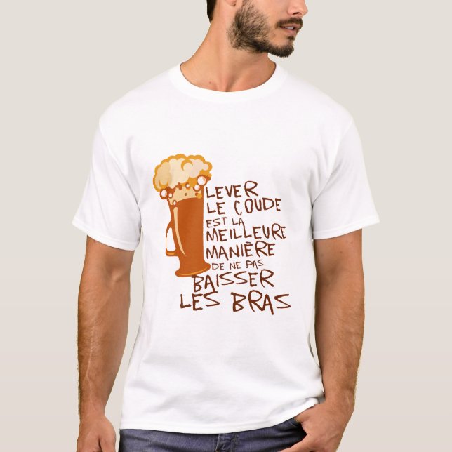 T-shirt citation_alcool_humour_lever_coude_baisser_bras_ma (Devant)
