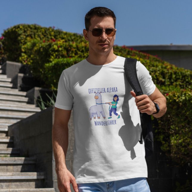 T-shirt Citation allemande Alpaca avec étiquette (Créateur téléchargé)