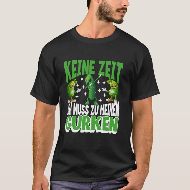 T-shirt Citation allemande drôle de jardinage de concombre (Devant)