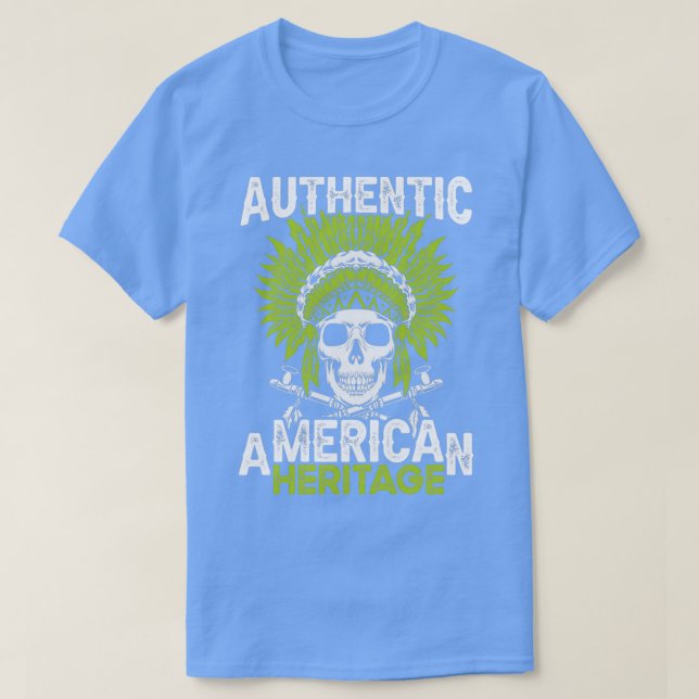 T-shirt Citation amérindienne Authentic American (Design devant)