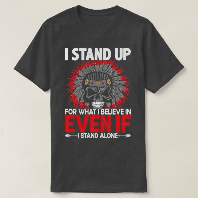 T-shirt Citation amérindienne Je Me Lance (Design devant)