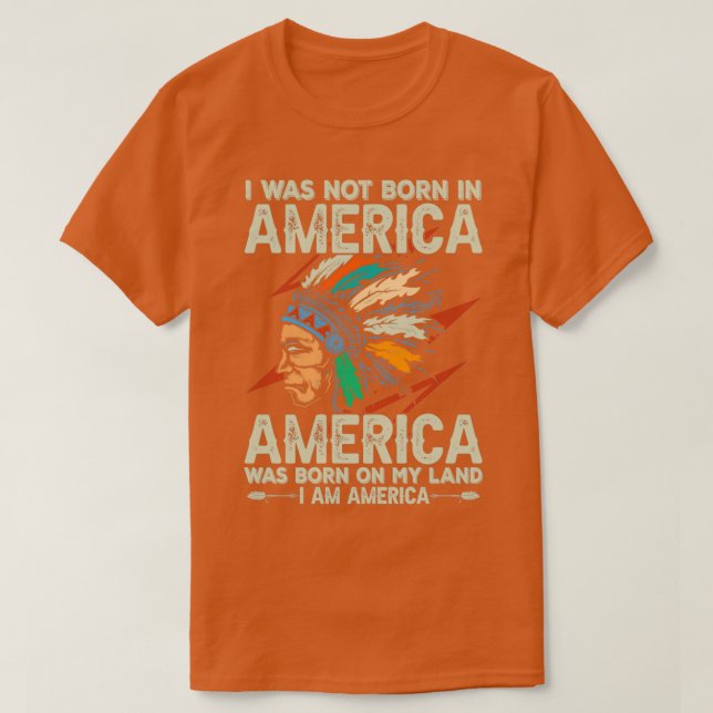 T-shirt Citation amérindienne Je N'Étais Pas Né (Design devant)