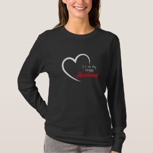 T-shirt Citation Amusante Du Mari, J'Aime Mon Mari Fou, Co