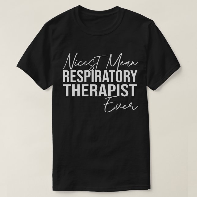 T-shirt Citation amusante d'un thérapeute respiratoire Hum (Design devant)