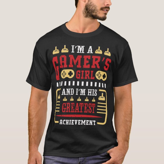 T-shirt Citation Amusante Gamer Girfriend (Devant)