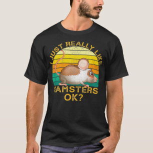 T-shirt Citation Animale Amusante De Hamster À Forme Vinta