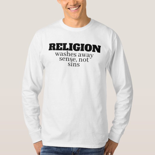 T-shirt citation anti-religion drôle (Devant)