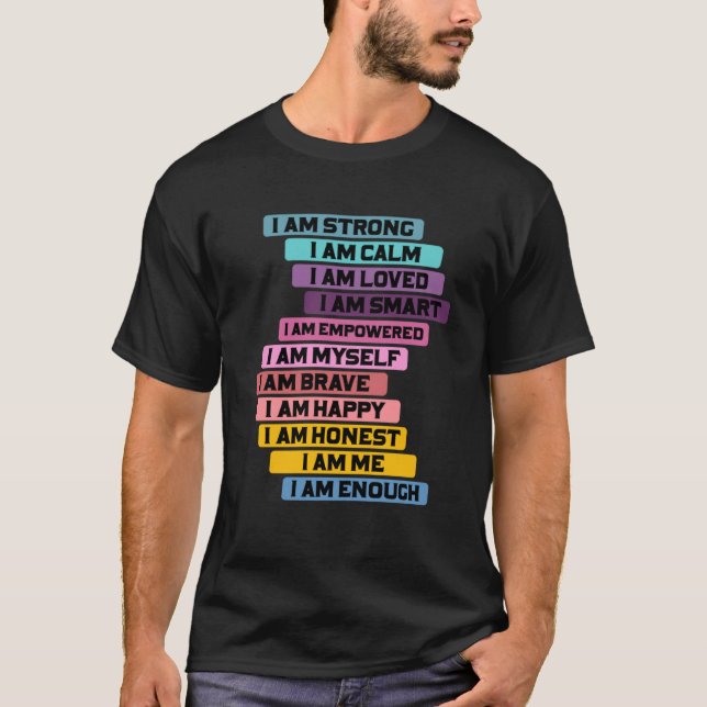 T-shirt Citation Auto-Motivationnelle Pour Une Affirmation (Devant)
