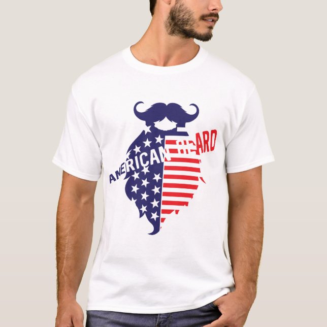 T-shirt citation_barbe_american_beard_barbu_moustache_usa_ (Devant)