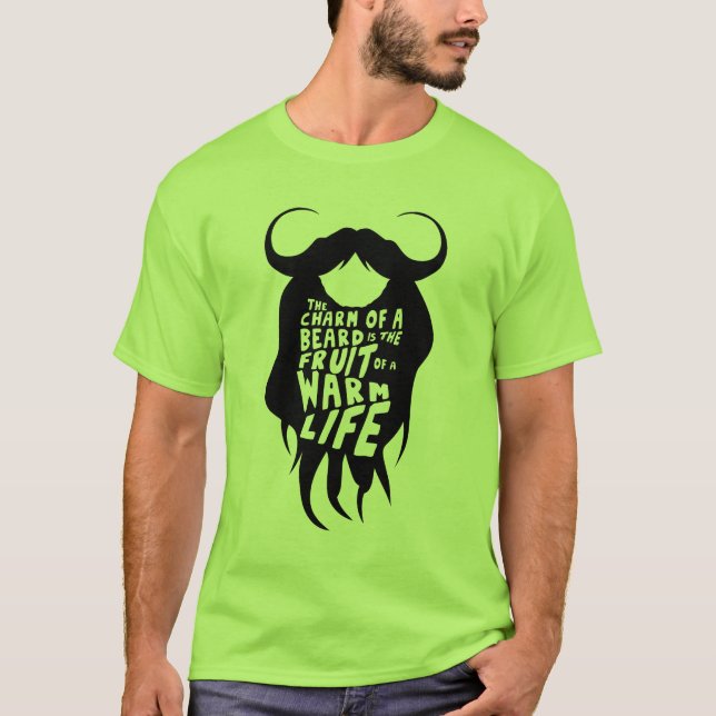T-shirt citation_barbe_charm_beard_fruit_warm_life_humour_ (Devant)