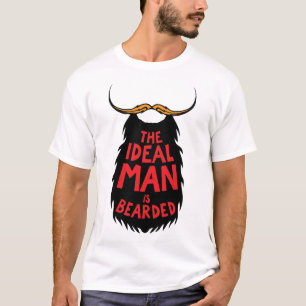 T-shirt citation barbe ideal man bearded barbu humour 1512