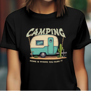 T-shirt Citation Camper et Camping Vintage