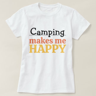 T-shirt Citation Camping Me Fait Heureux Couleur Moderne V