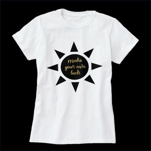 T-shirt Citation Chic Black Gold