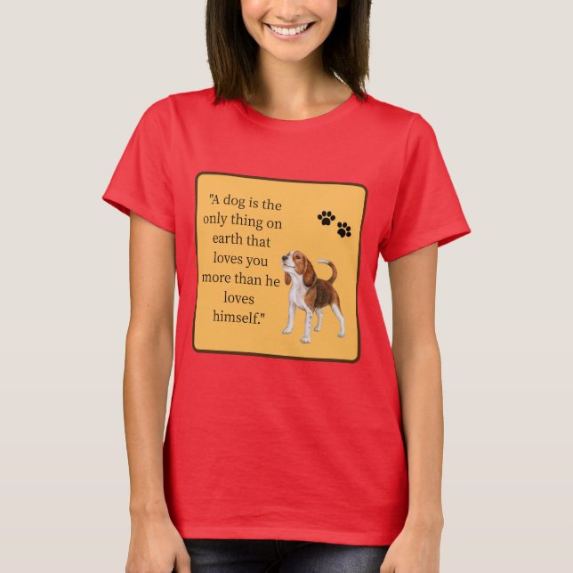 T-shirt citation chien (Devant)