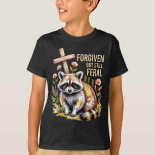 T-shirt Citation chrétienne de raton laveur sauvage pardon