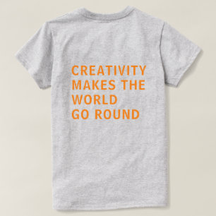 T-shirt Citation créative Typographie orange Retour Imprim