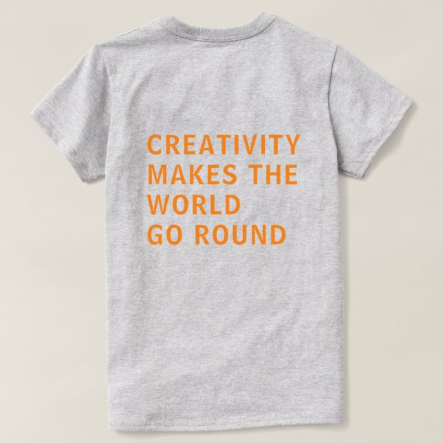 T-shirt Citation créative Typographie orange Retour Imprim (Design dos)