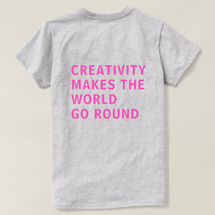 T-shirt Citation créative Typographie rose Retour Imprimer