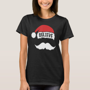 T-shirt Citation Croire Sur La Moustache Chapeau De Père N