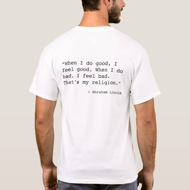 T-shirt Citation d'Abraham Lincoln (Dos)