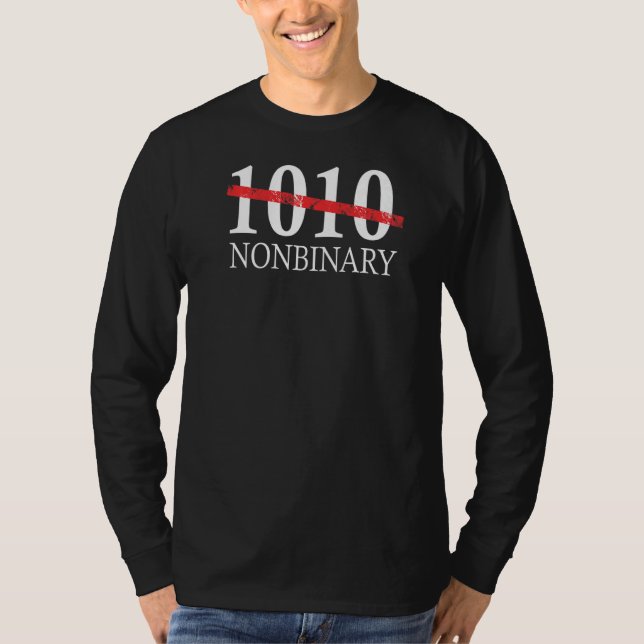 T-shirt Citation d'acceptation sociale de code non binaire (Devant)
