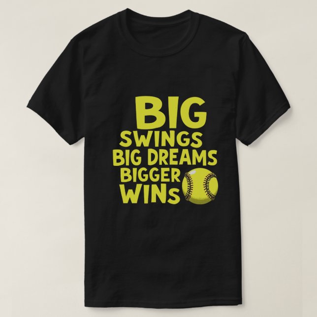 T-shirt Citation d'amant de softball amusant (Design devant)