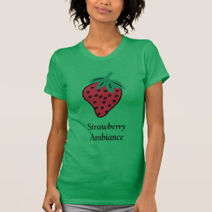T-shirt Citation d'ambiance fraise avec texte fraise rouge