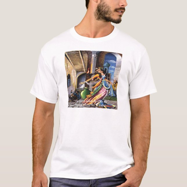 T-shirt Citation d'amour de Hafiz (Soleil et Terre) (Devant)