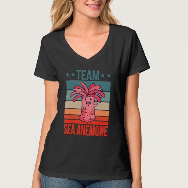 T-shirt Citation d'anémone de mer d'équipe Anémone de mer  (Devant)
