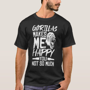 T-shirt Citation d'animal de gorille Habitat de singe Silv