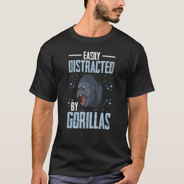 T-shirt Citation d'animal de gorille Habitat de singe Silv (Devant)