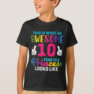 T-shirt Citation d'anniversaire de princesse de 10 ans 10e