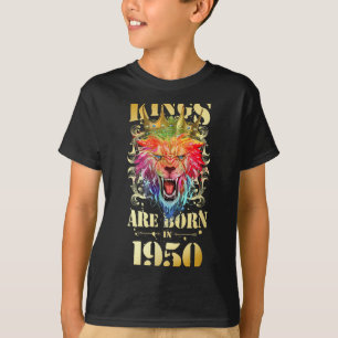 T-shirt Citation d'anniversaire du roi couronné lion né en
