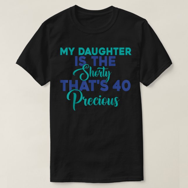 T-shirt Citation d'anniversaire Ma fille est la petite qui (Design devant)
