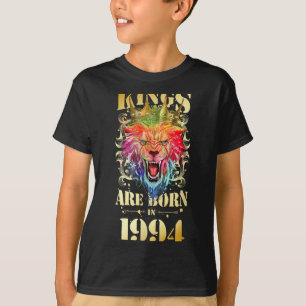 T-shirt Citation d'anniversaire Roi Couronne Lion né en 19