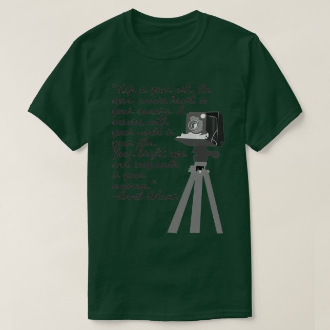 T-shirt Citation d'Ansel Adams  (Design devant)