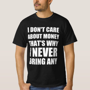 T-shirt Citation d'argent drôle