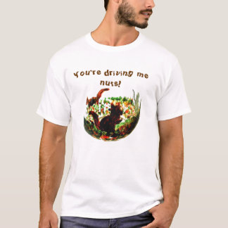 T-shirt Citation d'art animal d'écureuils amusants