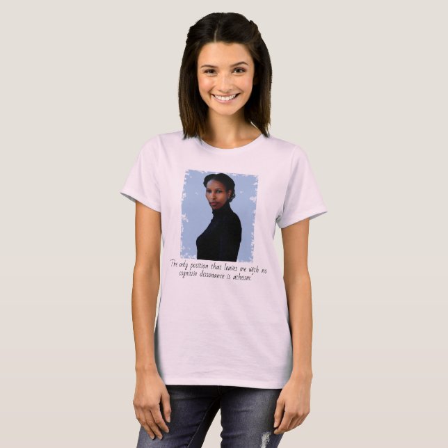 T-shirt Citation d'athéisme d'Ayaan Hirsi Ali (femmes) (Devant entier)
