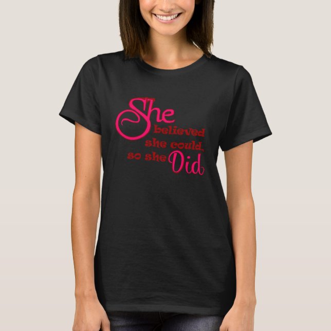 T-shirt Citation d'autonomisation de la femme (Devant)