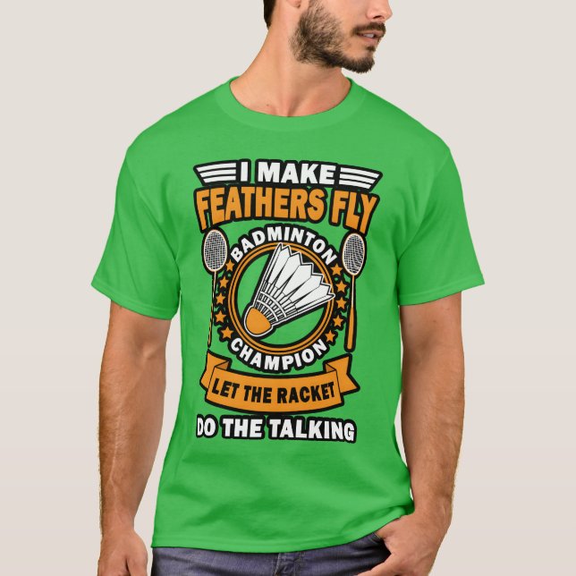 T-shirt Citation de badminton vintage pour fille (Devant)