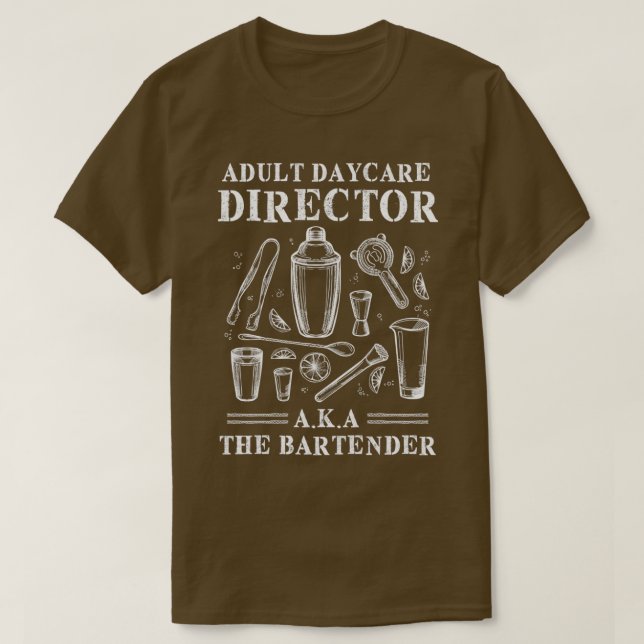 T-shirt Citation de barman drôle (Design devant)