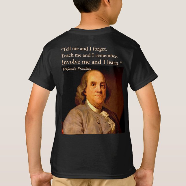 T-shirt Citation de Ben Franklin (Dos)