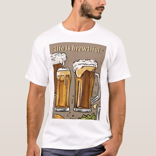 T-shirt Citation de bière (Devant)
