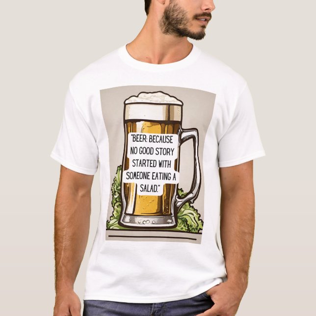 T-shirt Citation de bière (Devant)