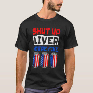 T-shirt Citation De Bière 4 juillet Pour