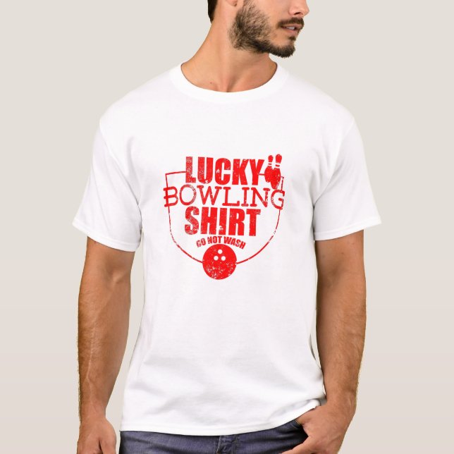 T-shirt Citation De Bowling Lucky Drôle Pour Bowlers (Devant)